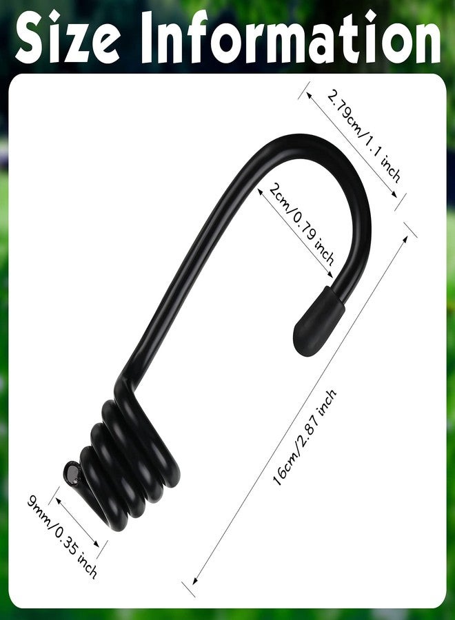 Ferraycle 20 Pieces 1/4 Inch Plastic Coated Bungee Cord Hooks Spiral Shock Cord Hook Wire Bungee Hooks End for Elastic Rope, Boating, Camping, Auto and Outdoor Uses - Image 2